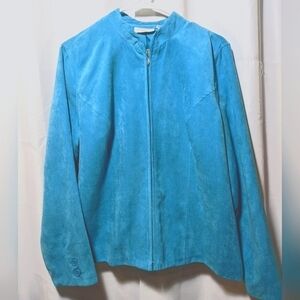 Studio Works faux Suede Size 16 Teal Jacket‎
